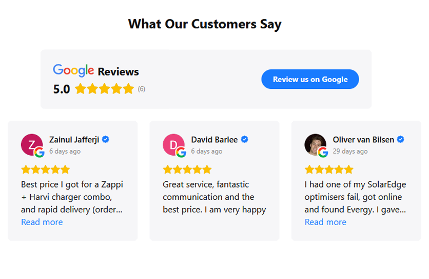 Customer review image highlighting service, communication and delivery support.